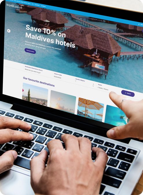 Inspiretec EasyWeb travel website design desktop